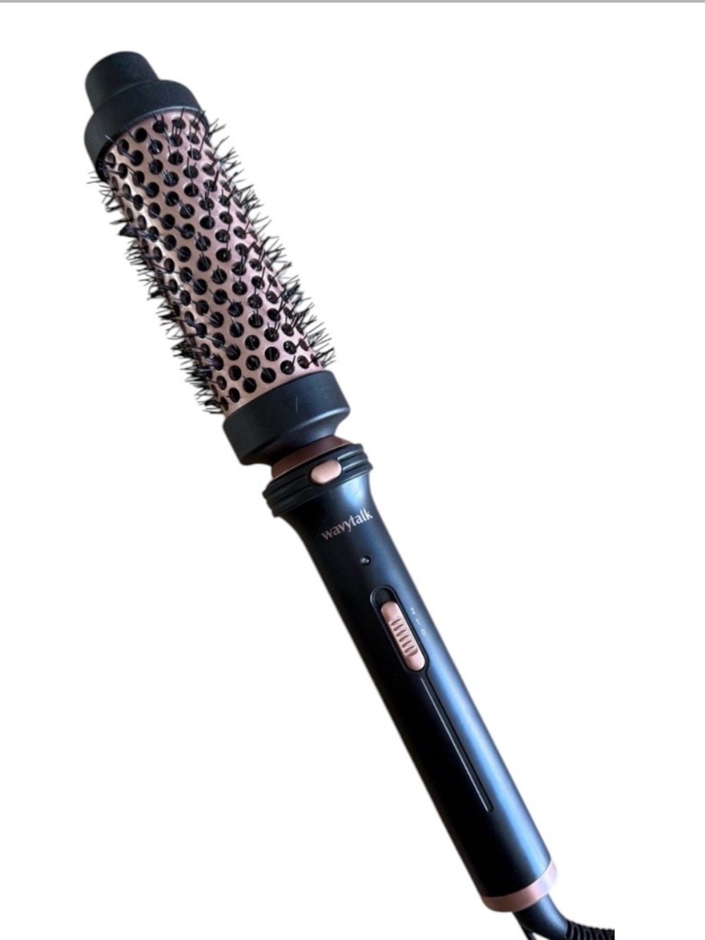 WavyTalk Black and Rose Gold Hot Styling Brush for Women